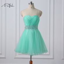 ADLN Cute Mint Green Cocktail Dresses Sweetheart Tulle A-line Beaded Short Party Dress Mini Homecoming Gown Customized 2024 - buy cheap