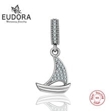 Eudora 925 Sterling Silver Sea boat Charms Beads Fit Bracelets & Bangles DIY Jewelry for Women Gifts Fashion Bead Accessories 2024 - buy cheap