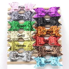 10pcs/lot Chic Cute 3.8" PU Leather Bow Elastic Nylon Children Headband Hot-sale Hair Accessories for Kids Headwrap Headwear 2024 - buy cheap