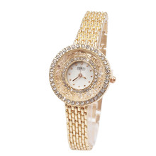 Элегантные роскошные женские часы Круглый браслет, полностью из стразов Модные кварцевые наручные часы Relogio Feminino Saat подарок 2024 - купить недорого