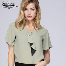2020 new spring women tops fashion female short sleeved blouses plus size casual simple women clothing chiffon blouses  D560 30 2024 - buy cheap