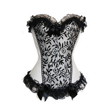 Sexy Lady Boned Bust Basque Gothic Burlesque Overbust Corset Bustier Fashion Lace Corset And Bustier Outwear Corset Top 2024 - buy cheap