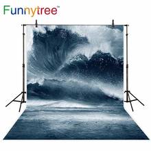 Funnytree backgrounds for photography studio sea wave storm summer nature professional backdrop photocall photobooth printed 2024 - buy cheap