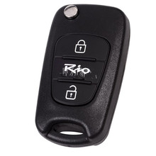 DAKATU-carcasa de repuesto para llave de coche, carcasa de llave remota plegable, 3 botones, sin cortar, para Hyundai RIO 2024 - compra barato