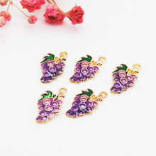 20pcs/pack 9*17MM Fashion Grape Fruit Enamel Charms Alloy Pendant Fit Bracelet Earring DIY Fashion Jewelry Accessories 2024 - buy cheap