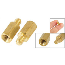 M3 Male x M3 Female 8mm Long Hexagonal Brass PCB Standoffs Spacers 50 Pcs 2024 - buy cheap