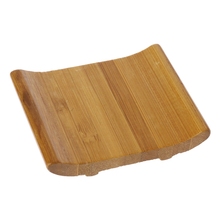 Suporte de sabão de bambu natural prato de chuveiro do banheiro suporte de caixa de armazenamento rack 2024 - compre barato