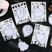 Mr Paper 30pcs/lot Creative Black White Ghost Party Ghost Flower Ghost Memo Pad Sticky Notes Creative Self-Stick Notes Memo Pads 2024 - buy cheap