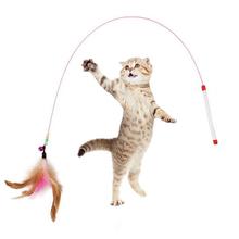 Забавные игрушки для домашних животных кошка перо штанги Дразнилка для котенка палка интерактивные игрушки Забавный для точения когтей играть принадлежности для тренировки животных 2024 - купить недорого