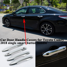 4pcs/set ABS Silver Style Car Door Handle Decoration Covers Protector Sticker Styling Car Accessories for Toyota Camry 2018 2024 - buy cheap