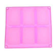 6 Cavities Handmade Rectangle Square Silicone Soap Mold Chocolate Cookies Mould Cake Decorating Fondant Molds 2024 - buy cheap