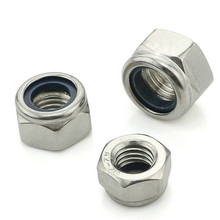 3PCS-M10  DIN985  316 Stainless Steel Nylon Nut Lock Nut Self Locking Nut 2024 - buy cheap