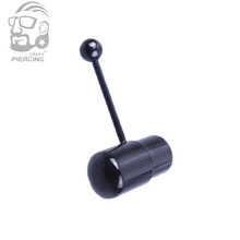 1 pcs 14G Fashion Vibrating Tongue Body Jewelry Black Plating 316L Stainless Steel Tongue Piercing Barbell Ring 2024 - buy cheap
