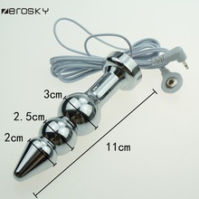 Electric Shock Anal Plug Sex Toys for Women Electro Sex Anal Beads Steel Butt Plug Physical Therapy Equipment Massager Zerosky 2024 - buy cheap