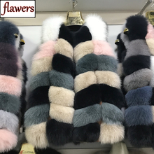 2020 Hot sale Women 100% Genuine Real Fox Fur Vest Winter Warm Natural Fox Fur Waistcoat Elegant Lady Fashion Fullness Fur Gilet 2024 - buy cheap