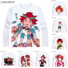 Camiseta Coolprint Nagumo Haruya para hombres, camisa de Inazuma Eleven Prominence Captain, camiseta informal Vintage, Camisetas estampadas de manga larga 2024 - compra barato