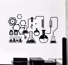 Science Chemical Lab Vinyl Wall Stickers Kids Scientist Chemistry School Sticker Removable Wall Decals Home Decor Bedroom S515 2024 - buy cheap