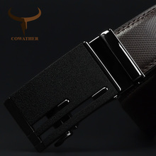 COWATHER Men Belt Cow Genuine Leather Belts For Men High Quality Cowhide Leather Automatic Buckle Male Strap Free Shipping CZ145 2024 - buy cheap