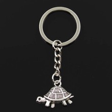 Fashion Tortoise Turtle Sea 19x27mm Pendant 30mm Key Ring Metal Chain Silver Color Men Car Gift Souvenirs Keychain Dropshipping 2024 - buy cheap