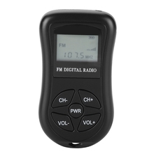 LCD Display Personal Mini Digital Radio with Earphones Lanyard Portable Digital Radio 2024 - buy cheap