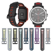 Новый силиконовый ремешок 22 мм 20 мм для Xiaomi Huami Amazfit Bip pace, ремешок на запястье, силиконовый ремешок, ремешок для смарт-часов, Аксессуары для браслета 2024 - купить недорого