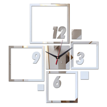 Акриловые зеркальные 3d наклейки, настенные часы «сделай сам», украшение для дома, Современная игольчатая наклейка для мебели 2024 - купить недорого