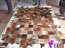 free express delivery 1 piece 100% natural cowhide leather printed carpet 2024 - buy cheap