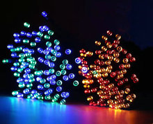 Guirnalda de luces LED alimentada por energía Solar para Navidad, Navidad, fiesta, jardín, al aire libre, 7 colores opcionales, 20 unidades/lote, 22M, 200LED 2024 - compra barato
