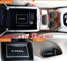 Alfombrilla para compartimento de puerta antideslizante para Nissan x-trail X Trail T32 Rogue 2017, accesorios antideslizantes para puerta, esteras con surcos para puerta 2024 - compra barato