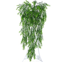 Искусственные листья ротанга настенные Висячие 5 вилок моделирование растений богатство трава цветок лоза зеленый лист план для свадебной вечеринки 2024 - купить недорого