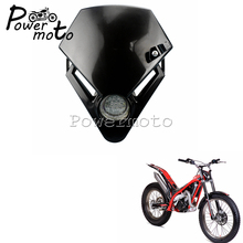 Mini faro LED para Motocross, faro negro de 12V para Gas, TXT Pro, EXC, 250, 280, Honda, Yamaha, Suzuki, Kawasaki, Enduro, Dirt Bike 2024 - compra barato