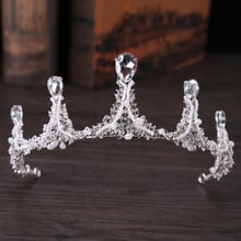 FORSEVEN Silver Color Baroque Vintage Tiara Crown Bridal Wedding Elegant Headpieces Women Luxury Shining Rhinestone Hair Jewelry 2024 - buy cheap