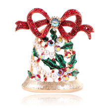 CINDY XIANG-broches de campana de diamantes de imitación brillantes para mujer, pines creativos de Navidad, accesorios de vestido de abrigo de Año Nuevo, joyería, se venden bien 2024 - compra barato