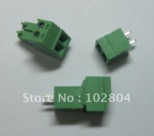 Винтовой клеммный блок, разъем типа T зеленого цвета с контактом, 60 шт., 2 pin/way Pitch, 3,5 мм 2024 - купить недорого