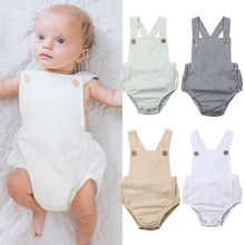 Summer Newborn Baby Girl Sleeveless Backless Cotton Bodysuit Jumpsuit Outfit Clothes 2024 - buy cheap