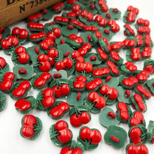 100 pces 12 mm botões de plástico vermelho botão de costura diy artesanato pt34 2024 - compre barato