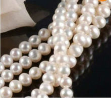 Wholesale new 7-8MM Natural White Akoya Cultured Pearl  Loose Beads 14" 2024 - buy cheap