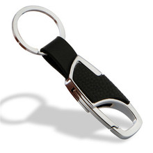 Новый Модный черный кожаный ремешок автомобильный брелок для ключей кольцо брелок для ключей 2024 - купить недорого