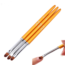 3 Pcs Professional Metal Handle Nail Art Brush Acrylic UV Gel Polish Tips 3D Design Painting Drawing Pen DIY Tips Manicure Tools 2024 - buy cheap