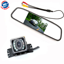 Car Auto Parking Camera Monitors System, IR Night Rear View Camera With 4.3 inch LCD Car Mirror Monitor Camera WF 2024 - buy cheap