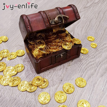 50pcs Pirate Gold Coins Plastic Game Coin Pirate Treasure Game Halloween Play Money Pirate Party Props Kids Children Party Decor 2024 - buy cheap
