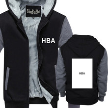 Hip hop lovers unisex hba big square mens winter hoodies european fashion jacket swag skateboard hoody thick coat 2024 - buy cheap