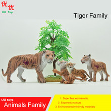 Action Figures: Tiger  family pack Simulation model  Animals   kids  toys children educational props Action Figures Collections 2024 - buy cheap