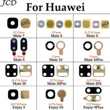 JCD For Huawei mate 7 8 9 10 20 Pro 20X S Rear Back Camera Glass Lens for Huawei Enjoy 5 5S 9 Plus With Adhensive Replacement 2024 - compre barato