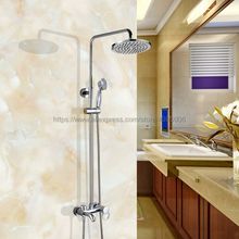 Bathroom Rainfall Shower Faucet Set Mixer Tap With Hand Sprayer Single Handle Wall Mounted chrome Bcy334 2024 - buy cheap