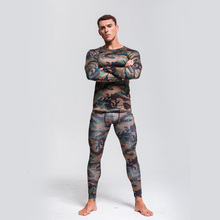 Roupa íntima térmica de camuflagem para homens, roupa esportiva masculina com secagem rápida, para inverno 2024 - compre barato