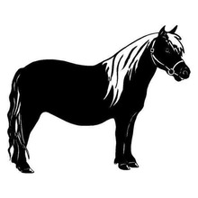 14.2*11.5CM Pony Horse Vinyl Car Styling Decals Cute Animal Stickers Car Accessories Black/Silver C9-0759 2024 - buy cheap