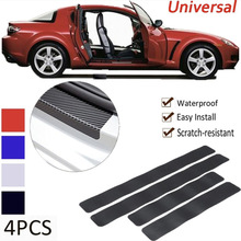 4pc Car Sticker Door Sill Protector Car Styling Carbon Fiber Plate Scuff Protection Auto Accessories Door Step Scratch Cover 2024 - buy cheap