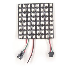 Painel de pixel digital, 8*8, 64leds, 5050 rgb, sk6812, ws2812, ws2812b, abordáveis, cor completa, dc5v, branco, preto, pcb