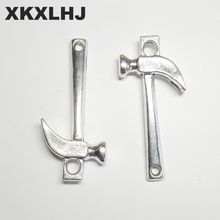 Xkxlhj pingentes metálicos, pingentes de prata tibetano ferramenta de martelo de garra 43*20mm para confecção de joias antigas artesanais diy 2024 - compre barato